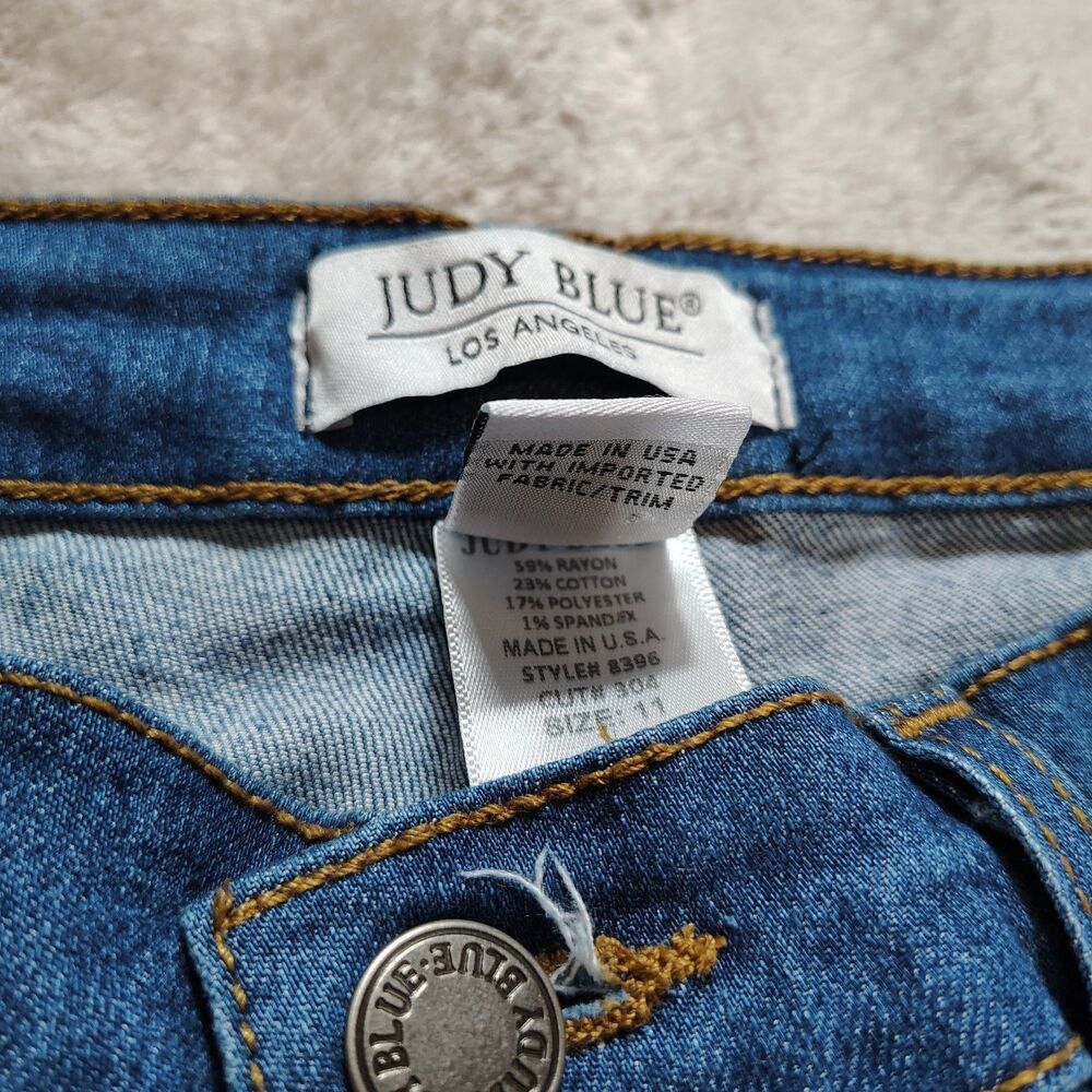Judy Blue Jeans Denim Flare 8396 Memphis High Rise Bell Bottoms Size 11/30 - Picture 7 of 10